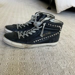 Golden Goose High Top Black Sneakers